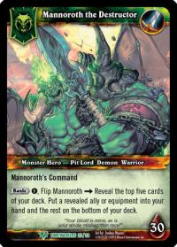 warcraft tcg foil hero cards mannoroth the destructor foil hero