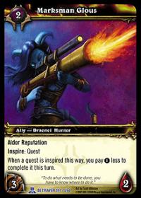 warcraft tcg servants of betrayer marksman glous