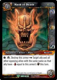 warcraft tcg reign of fire mask of death