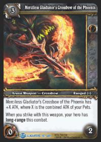 warcraft tcg blood of gladiators merciless gladiator s crossbow of the phoenix