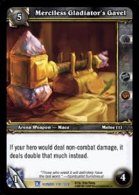 warcraft tcg fields of honor merciless gladiator s gavel