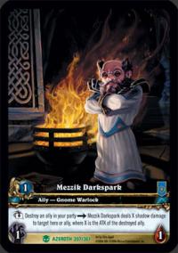 warcraft tcg extended art mezzik darkspark ea