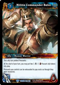 warcraft tcg throne of the tides militia commander balor