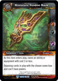 warcraft tcg crown of the heavens miniature voodoo mask