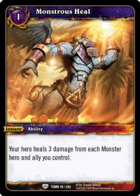 warcraft tcg tomb of the forgotten monstrous heal