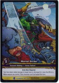 warcraft tcg archives mortal strike ea foil