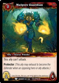 warcraft tcg war of the ancients mulgore guardian