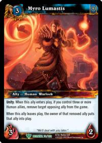 warcraft tcg betrayal of the guardian myro lumastis