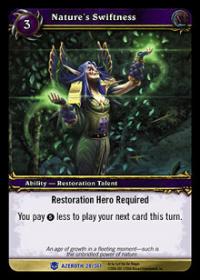 warcraft tcg heroes of azeroth nature s swiftness