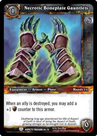 warcraft tcg battle of aspects necrotic boneplate gauntlets