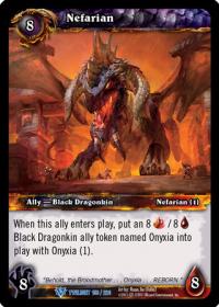 warcraft tcg foil and promo cards nefarian foil