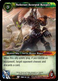 warcraft tcg tomb of the forgotten neferset scorpid keeper