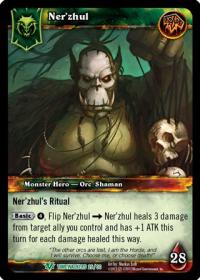 warcraft tcg foil hero cards ner zhul foil hero