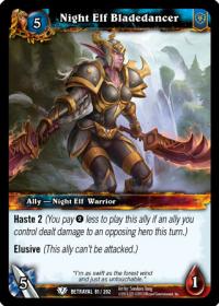 warcraft tcg betrayal of the guardian night elf bladedancer