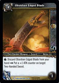 warcraft tcg molten core obsidian edged blade