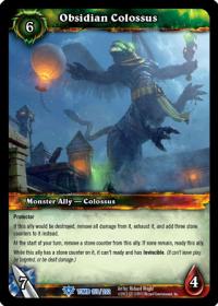 warcraft tcg tomb of the forgotten obsidian colossus