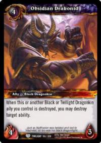 warcraft tcg foil and promo cards obsidian drakonid foil