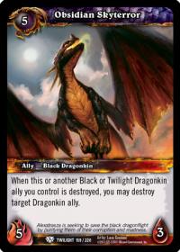 warcraft tcg twilight of the dragons obsidian skyterror
