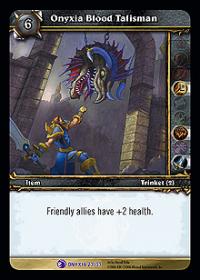 warcraft tcg onyxias lair onyxia blood talisman