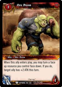 warcraft tcg betrayal of the guardian orc peon