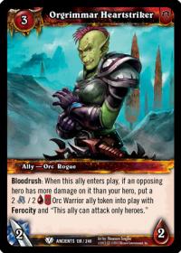 warcraft tcg war of the ancients orgrimmar heartstriker