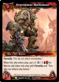 warcraft tcg war of the ancients orgrimmar marksman