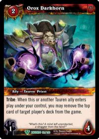 warcraft tcg war of the ancients orox darkhorn