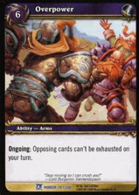 warcraft tcg fields of honor overpower