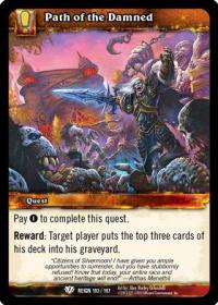 warcraft tcg reign of fire path of the damned