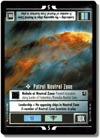 star trek 1e 1e promotional premium patrol neutral zone foil