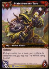 warcraft tcg fields of honor plainswatcher taro