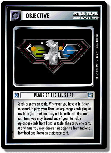 Plans of the Tal Shiar (FOIL)