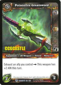 warcraft tcg war of the elements poisonfire greatsword