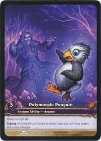 warcraft tcg extended art polymorph penguin ea