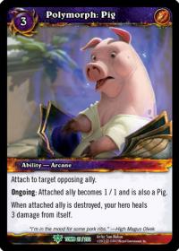 warcraft tcg tomb of the forgotten polymorph pig