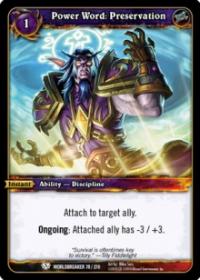 warcraft tcg worldbreaker power word preservation