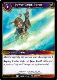 warcraft tcg throne of the tides power word purity
