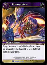 warcraft tcg drums of war precognition