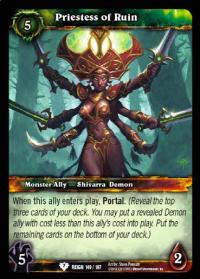 warcraft tcg reign of fire priestess of ruin