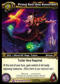 warcraft tcg servants of betrayer prince kael thas sunstrider