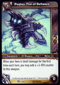 warcraft tcg icecrown citadel pugius fist of defiance