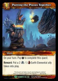 warcraft tcg war of the elements putting the pieces together