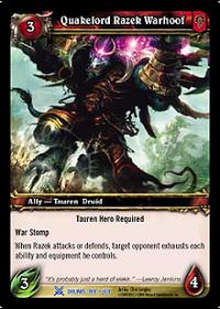 warcraft tcg drums of war quakelord razek warhoof