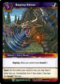 warcraft tcg worldbreaker raging shout