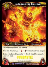 warcraft tcg war of the elements ragnaros the firelord