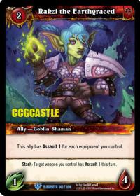 warcraft tcg war of the elements rakzi the earthgraced