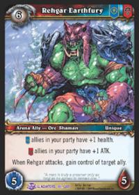 warcraft tcg blood of gladiators rehgar earthfury