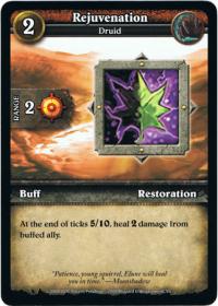 wow minis core action cards rejuvination