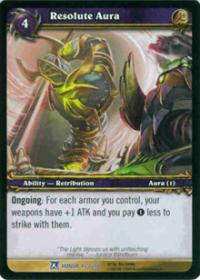 warcraft tcg fields of honor resolute aura