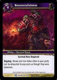 warcraft tcg drums of war resourcefulness